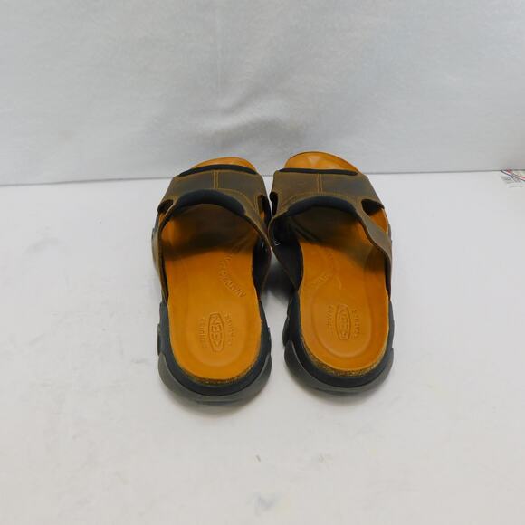 Keen Men\'s Leather Daytona II Slide Size 12 Bison Brown and Black New main image 10